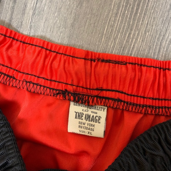 Black and red The Image athletic shorts. - Picture 3 of 4